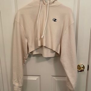 cropped champion hoodie